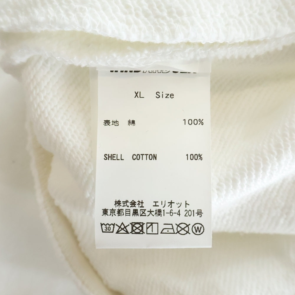 GOD SELECTION XXX(ゴッドセレクショントリプルエックス) 20SS×WIND AND SEA ウィンダンシー ロゴプリント スウェットショートパンツ ホワイト GX-S20-WSSP-05