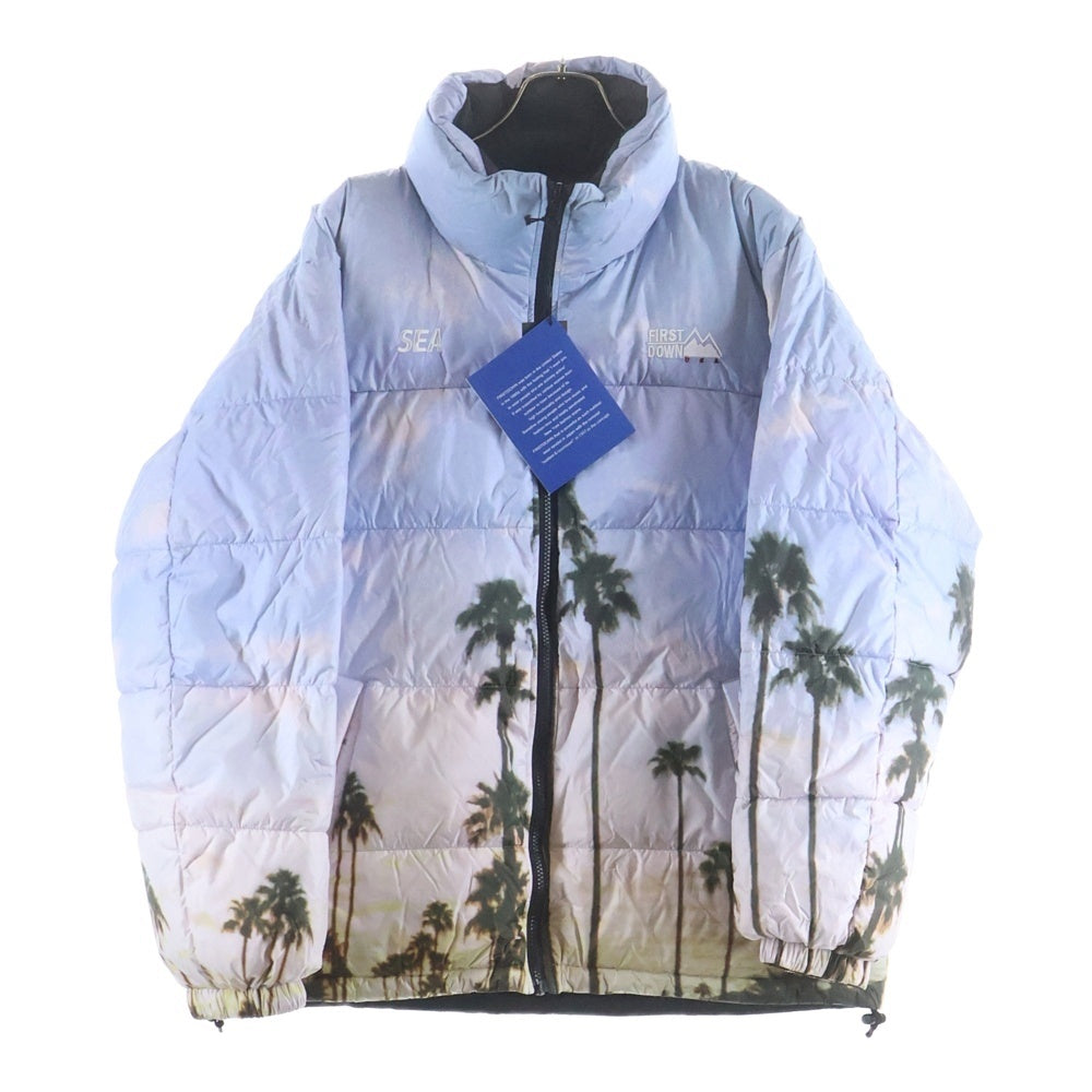 WIND AND SEA(ウィンダンシー) 19AW×FIRST DOWN Reversible Down Jacket ファーストダウン リバーシブルダウンジャケット パームツリー WDS-FRST-02