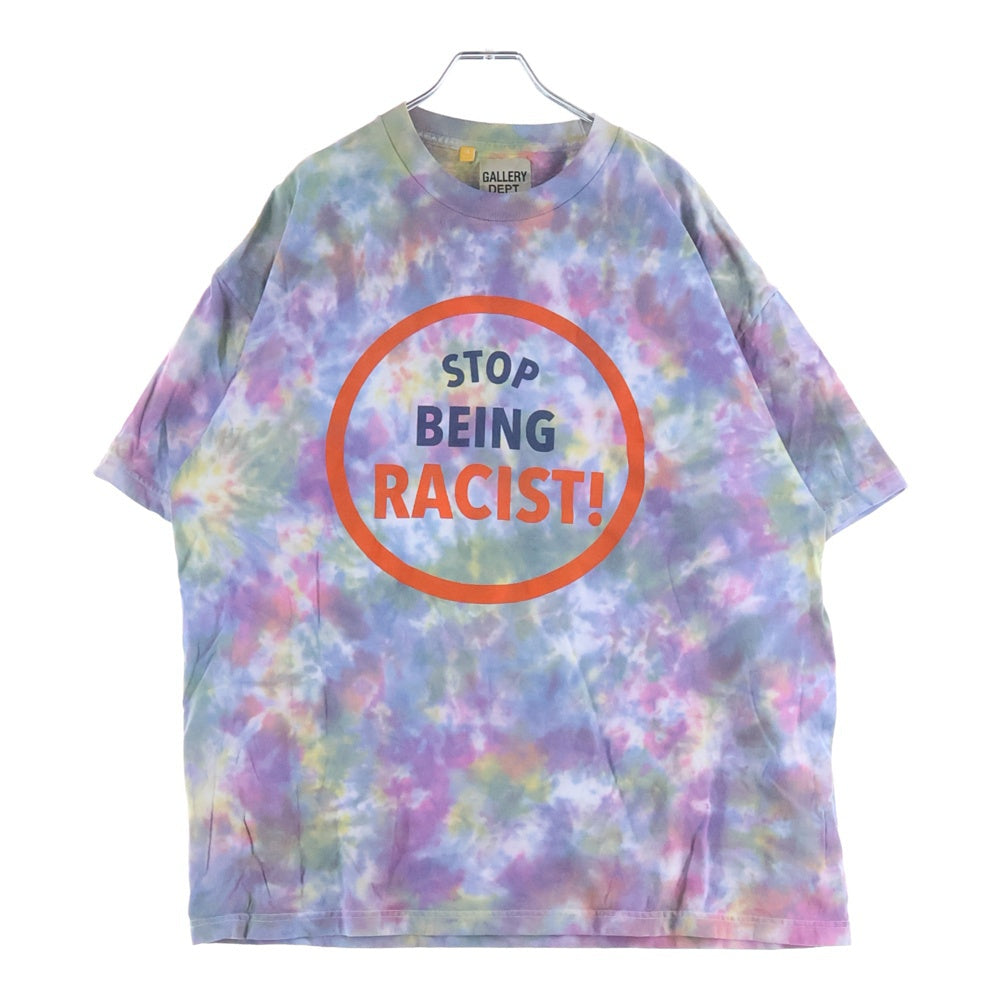 GALLERY DEPT.(ギャラリーデプト) Stop Being Racist フロントプリント 半袖Tシャツ カットソー マルチカラー