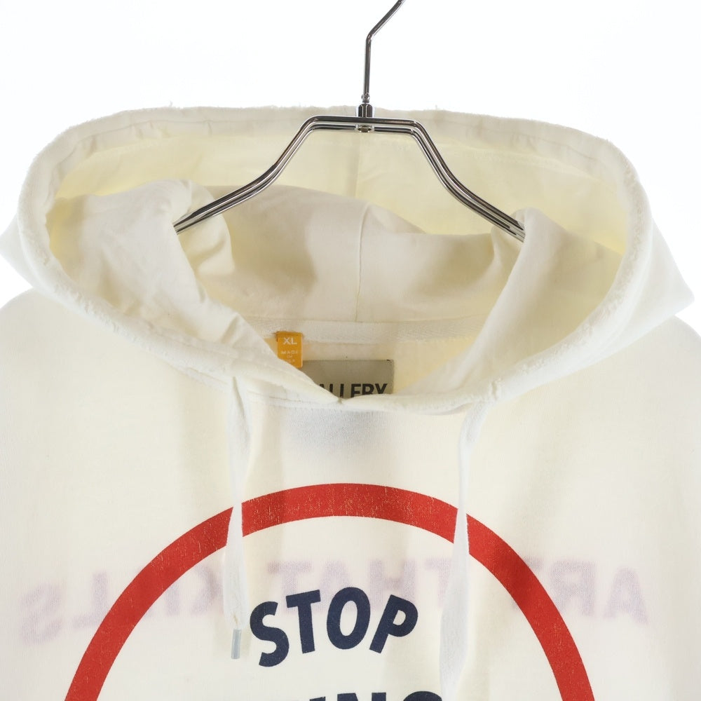 GALLERY DEPT.(ギャラリーデプト) Stop Being Racist Hoodie フーディー プルオーバーパーカー ホワイト
