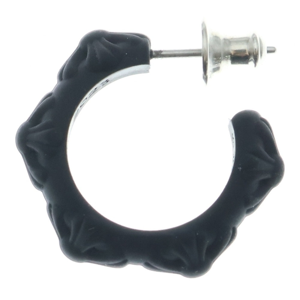 CHROME HEARTS(クロムハーツ) RUBBER HOOP CROSS SML クロスバンドフープ シリコンピアス ブラック