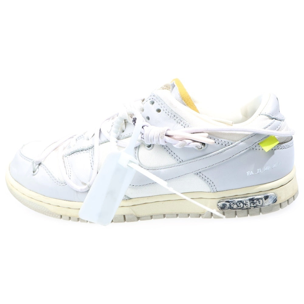 NIKE(ナイキ) ×OFF-WHITE DUNK LOW 1 OF 50 オフホワイト ダンク ローカットスニーカー グレー US8.5/26.5cm DM1602-123