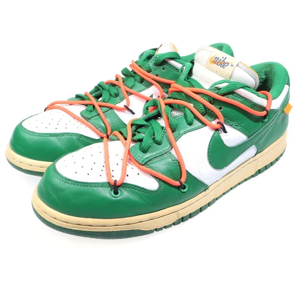 NIKE(ナイキ) ×Off-White Dunk Low White/Pine Green CT0856-100 ×オフホワイト ダンクロウ ローカットスニーカー シューズ US10.5/28.5cm ホワイト/グリーン