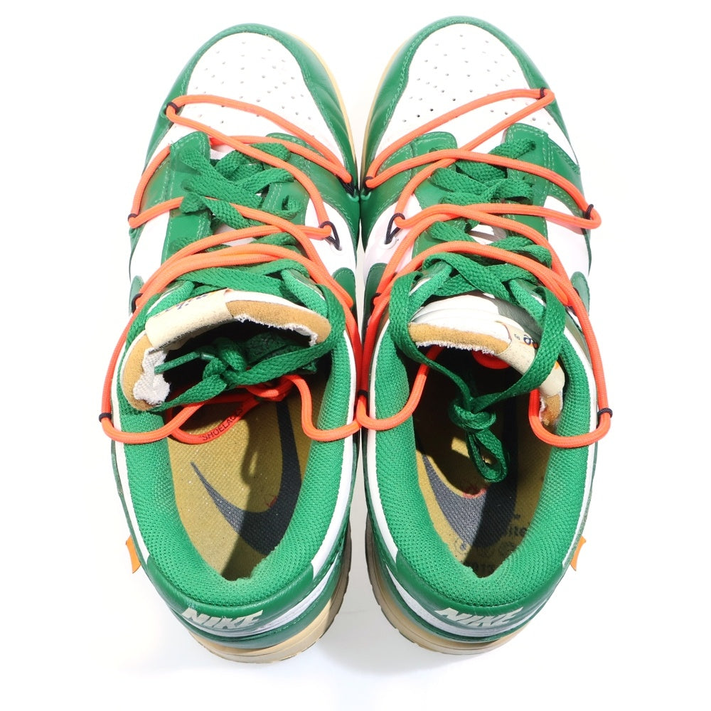 NIKE(ナイキ) ×Off-White Dunk Low White/Pine Green CT0856-100 ×オフホワイト ダンクロウ ローカットスニーカー シューズ US10.5/28.5cm ホワイト/グリーン