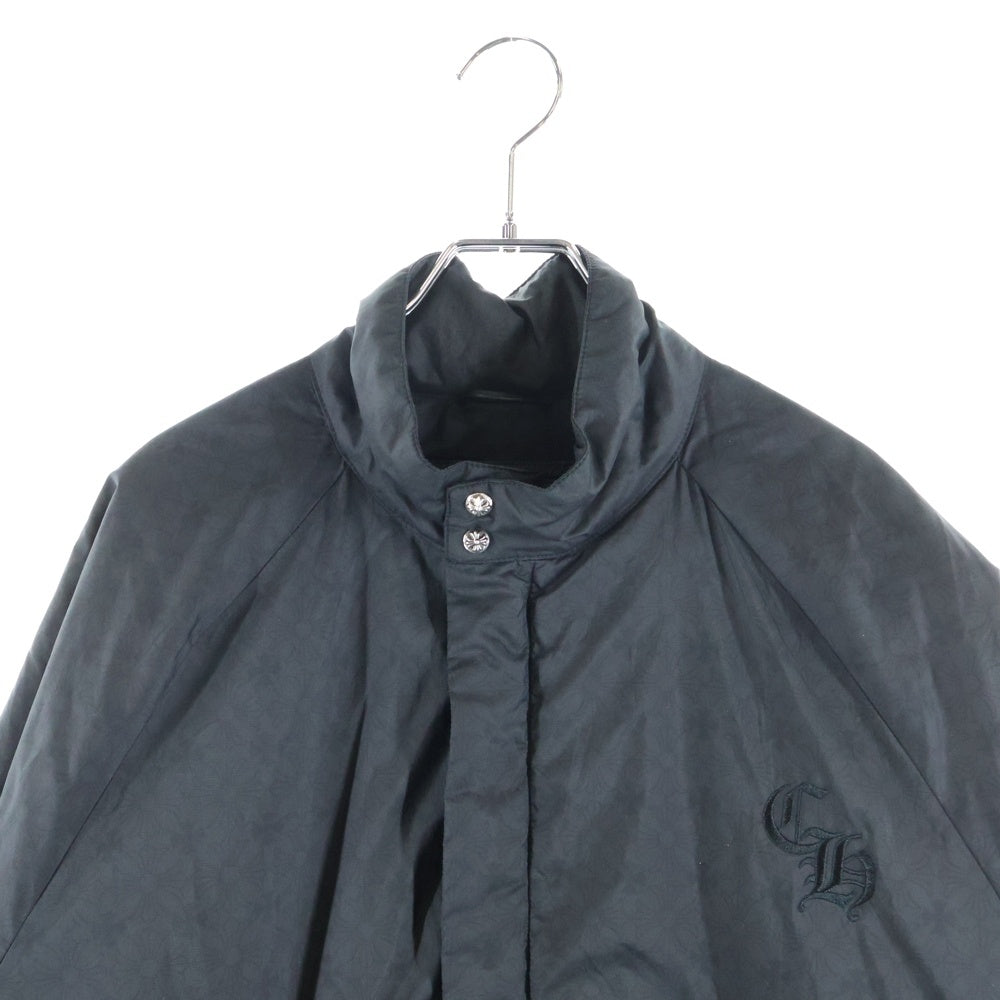 CHROME HEARTS(クロムハーツ) Nylon Monogram Jacket CHロゴ刺繍 総柄 ダガージップ ナイロンジャケット ブラック