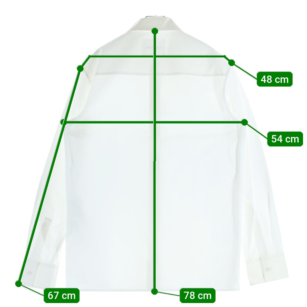JIL SANDER(ジルサンダー) 24SS オーガニックコットンポプリンシャツ 長袖 ホワイト J22DL0164