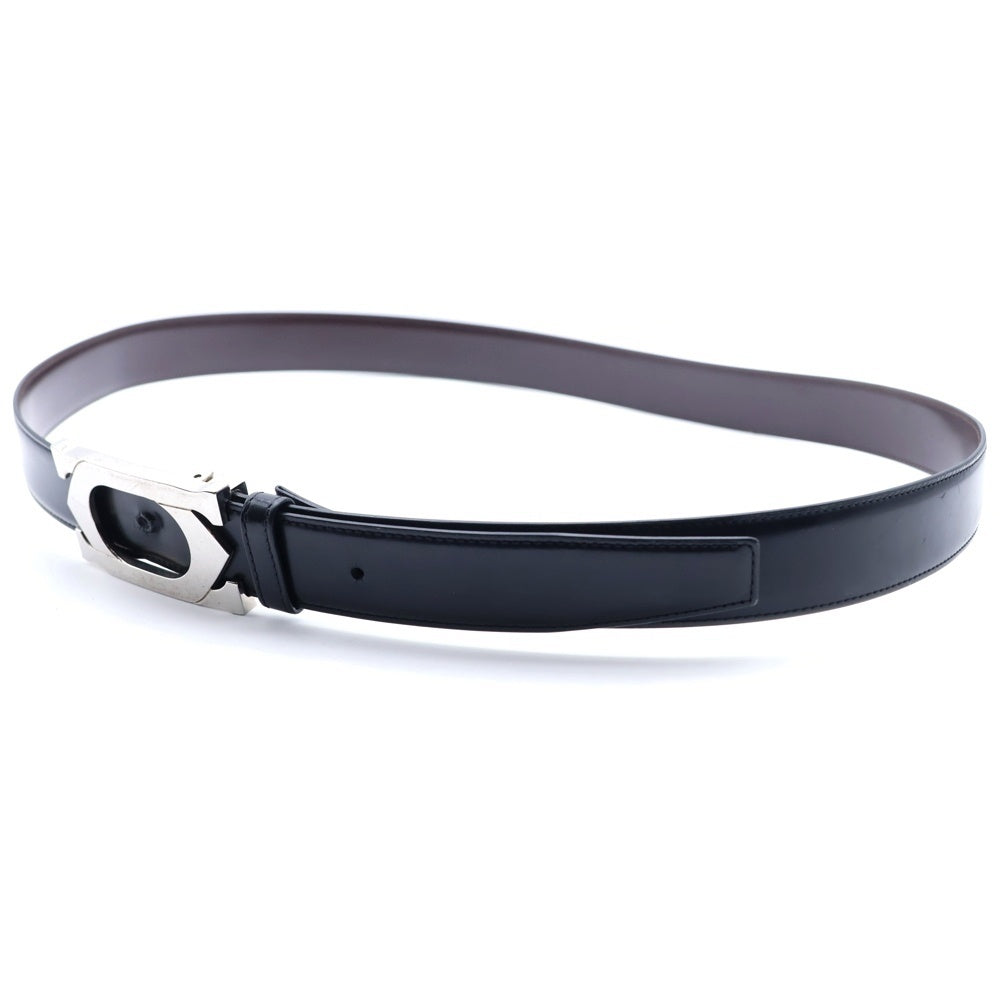 Cartier(カルティエ) ダブルC ロゴバックル リバーシブル ベルト カーフレザー ブラウン L5000418