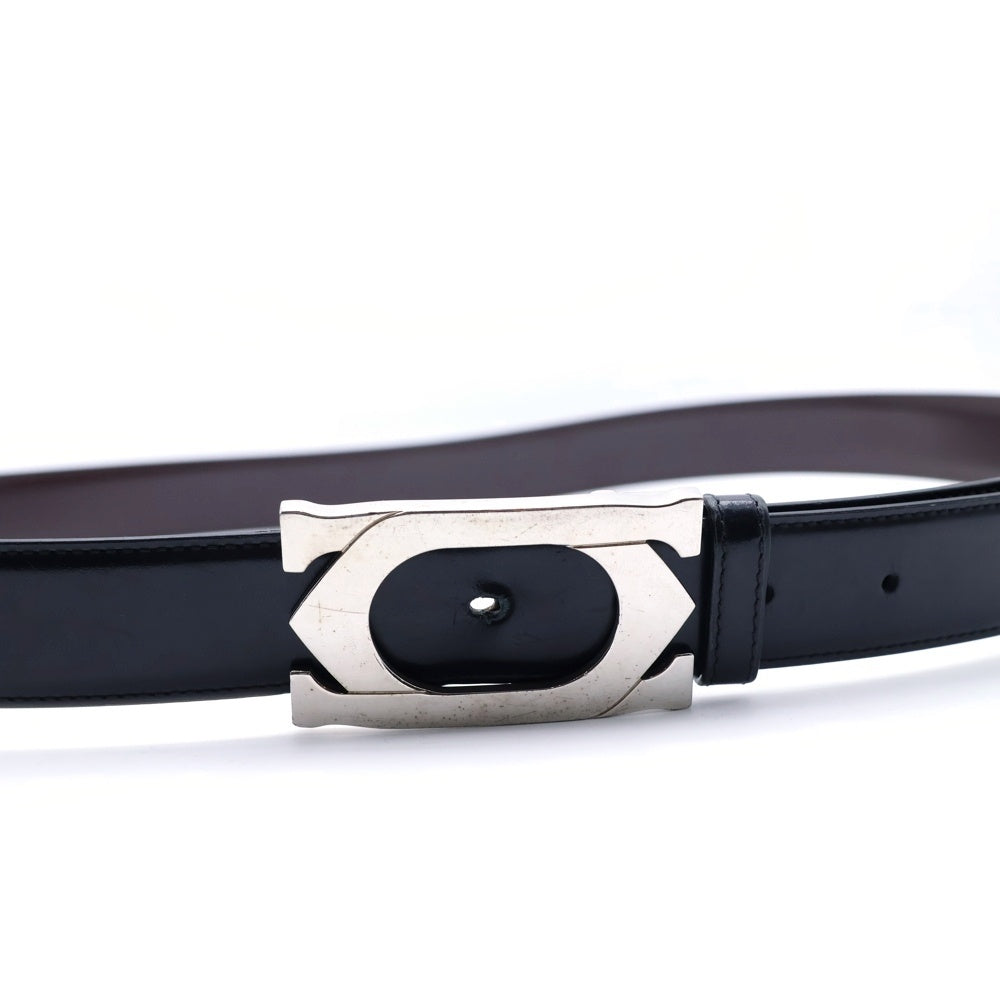 Cartier(カルティエ) ダブルC ロゴバックル リバーシブル ベルト カーフレザー ブラウン L5000418