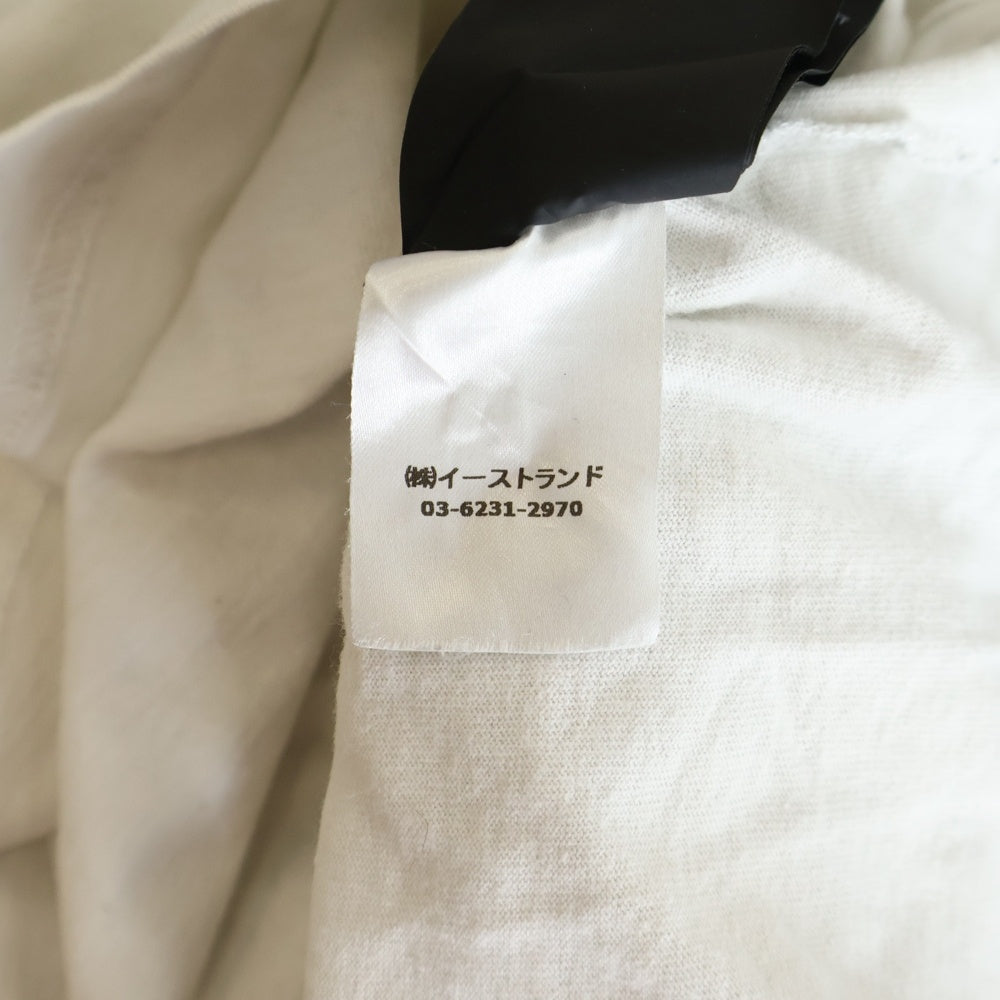 Palm Angels(パームエンジェルス) ネックロゴ クルーネックロングスリーブ長袖Tシャツ PMAB001S21JER001 ホワイト