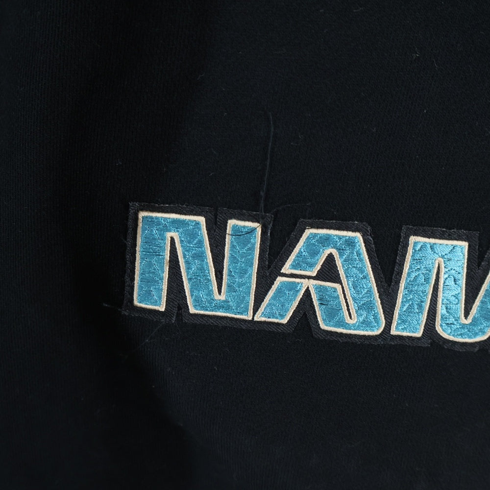 NAMESAKE(ナメサケ) SAVE HOODIE ロゴ刺繍 プルオーバーフーディーパーカー ブラック