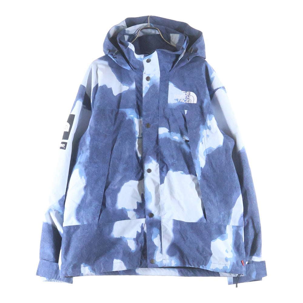 SUPREME(シュプリーム) 21AW × THE NORTH FACE Bleached Denim Print Mountain Jacket ザノースフェイス ブリーチ デニムプリント マウンテンジャケット ブルー NP52100I