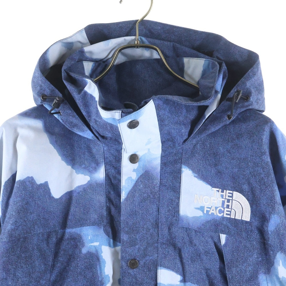SUPREME(シュプリーム) 21AW × THE NORTH FACE Bleached Denim Print Mountain Jacket ザノースフェイス ブリーチ デニムプリント マウンテンジャケット ブルー NP52100I