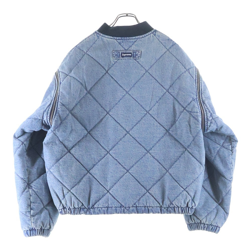 SUPREME(シュプリーム) 25AW Zip-Off Sleeve Quilted Bomber Jacket ジップオフ スリーブ キルテッド ボンバージャケット インディゴ