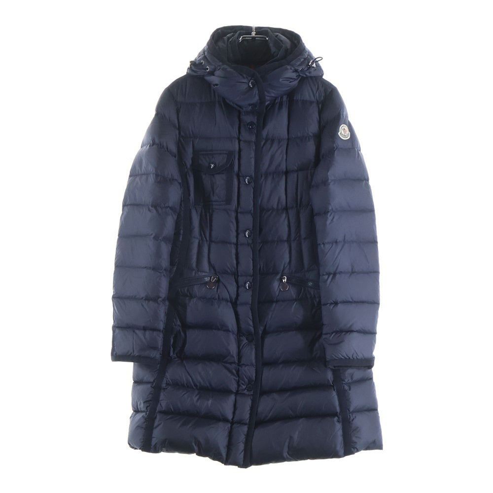 MONCLER(モンクレール) HERMINE GIUBBOTTO 420934933905 エルミンヌ フーデッドダウンコート ジャケット ネイビー レディース