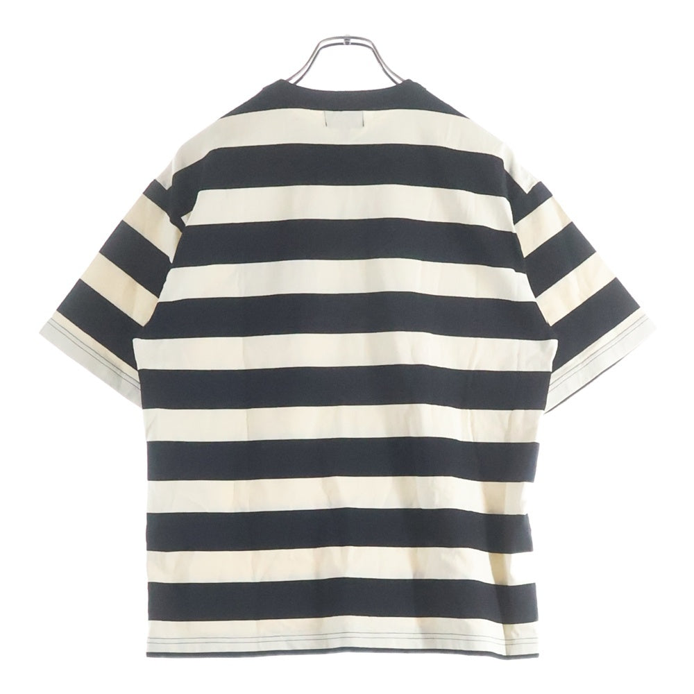 SCHOTT(ショット) WIDE BORDER POCKET T-SHIRT ワイドボーダー ポケット 半袖Tシャツ カットソー ブラック/ホワイト