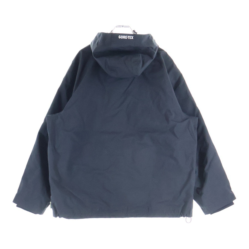 SUPREME(シュプリーム) 25SS GORE-TEX Stripe Hooded Jacket ゴアテックス サイドストライプ クラシックロゴ刺繍 フーデッド ジップアップジャケット ブラック