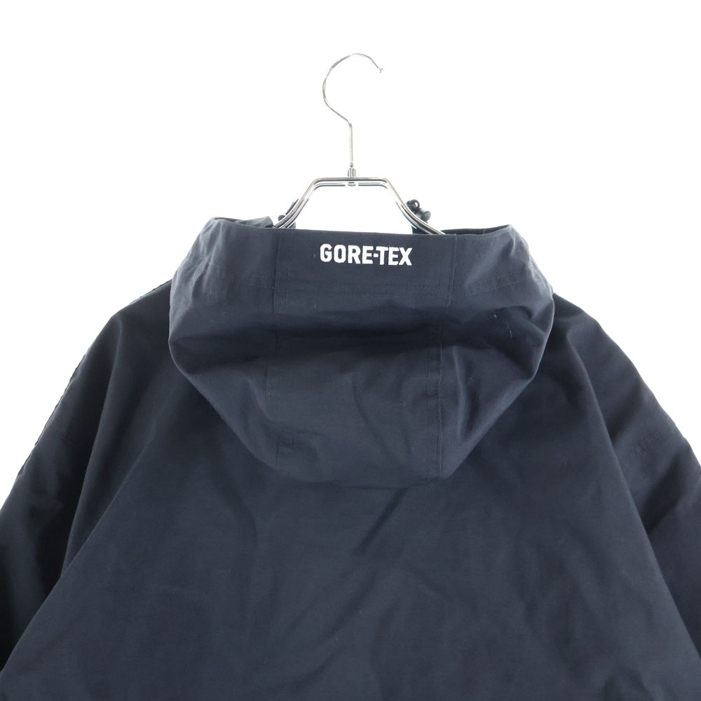 SUPREME(シュプリーム) 25SS GORE-TEX Stripe Hooded Jacket ゴアテックス サイドストライプ クラシックロゴ刺繍 フーデッド ジップアップジャケット ブラック