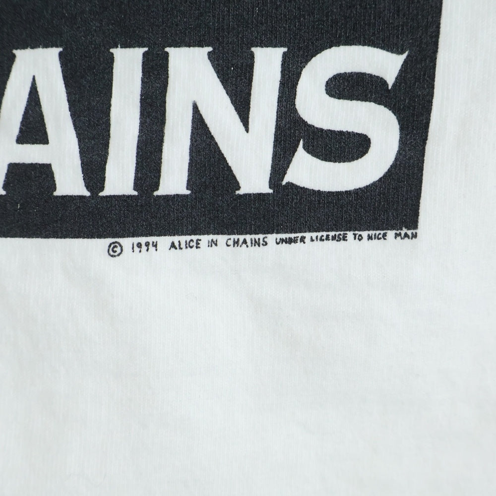 VINTAGE(ヴィンテージ) 90's ALICE IN CHAINS JAR OF FILES アリスインチェインズ プリント 半袖Tシャツ カットソー ホワイト