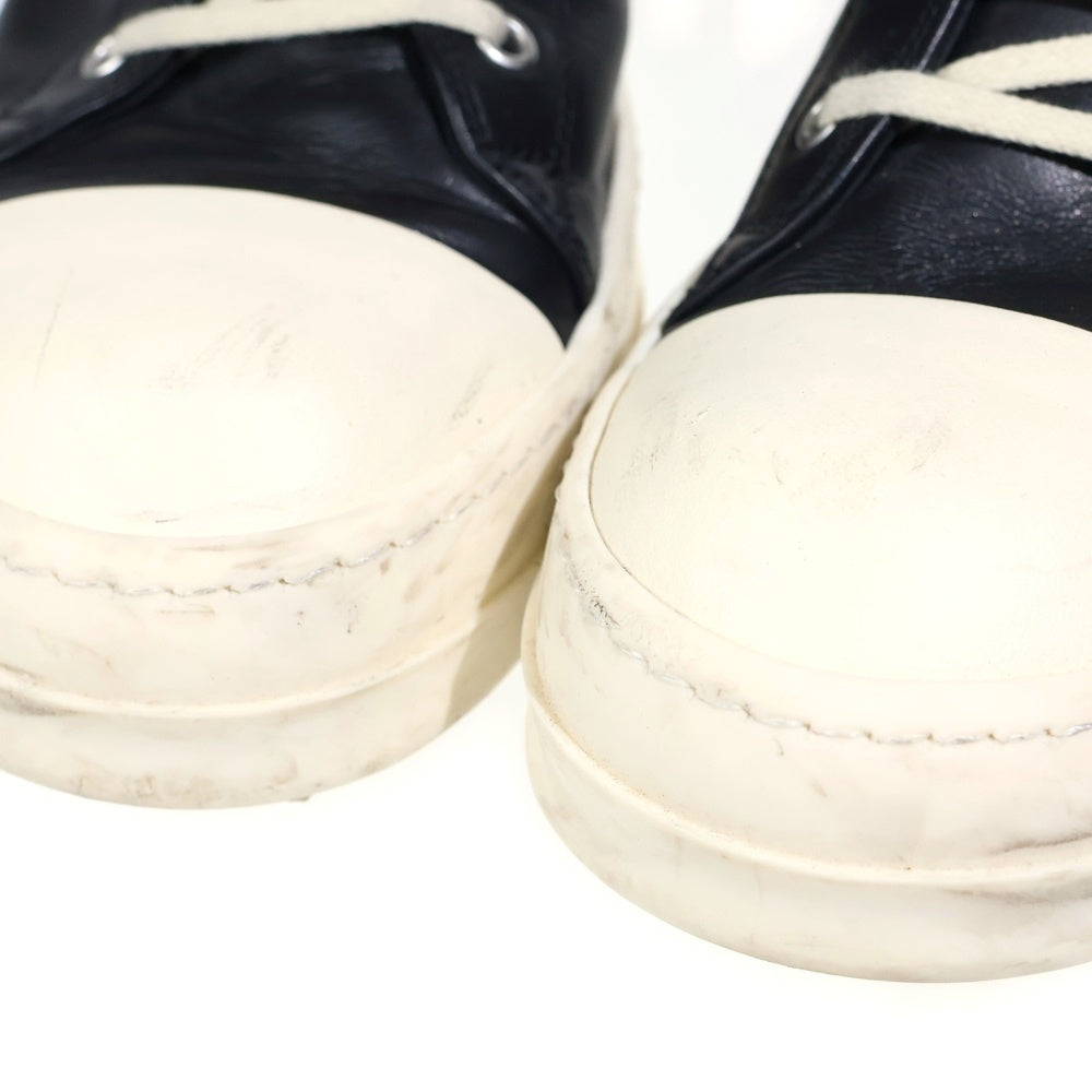 Rick Owens(リックオウエンス) RAMONES ラモーンズ サイドジップ レザーハイカットスニーカー ブラック
