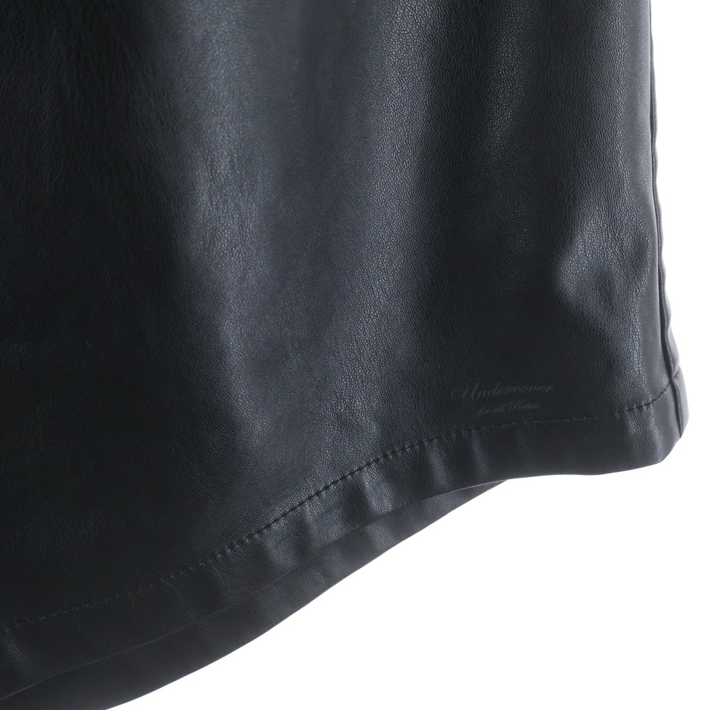 UNDERCOVER(アンダーカバー) 24SS PRE-COLLECTION UP1D4502 シンセティックレザー ショートパンツ ブラック