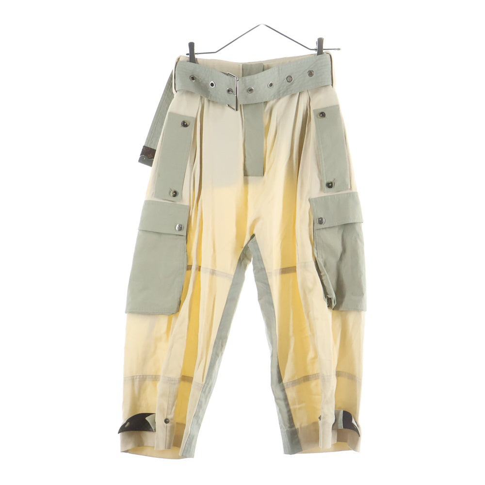 LOUIS VUITTON(ルイヴィトン) 21SS ハイウエスト コットン カーゴパンツ アイボリー RW211B AN1 FKPX74 レディース