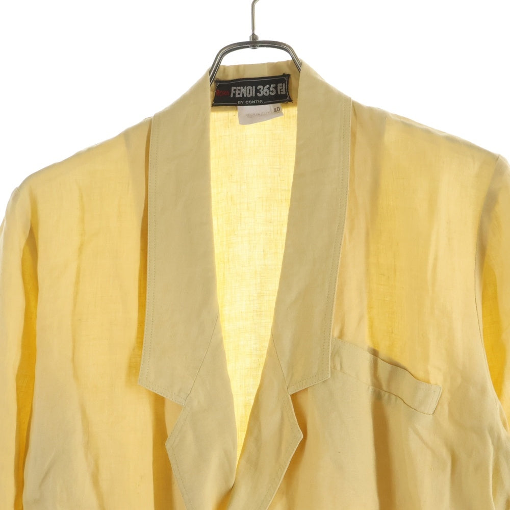 FENDI(フェンディ) テーラードジャケット リネンジャケット イエロー レディース