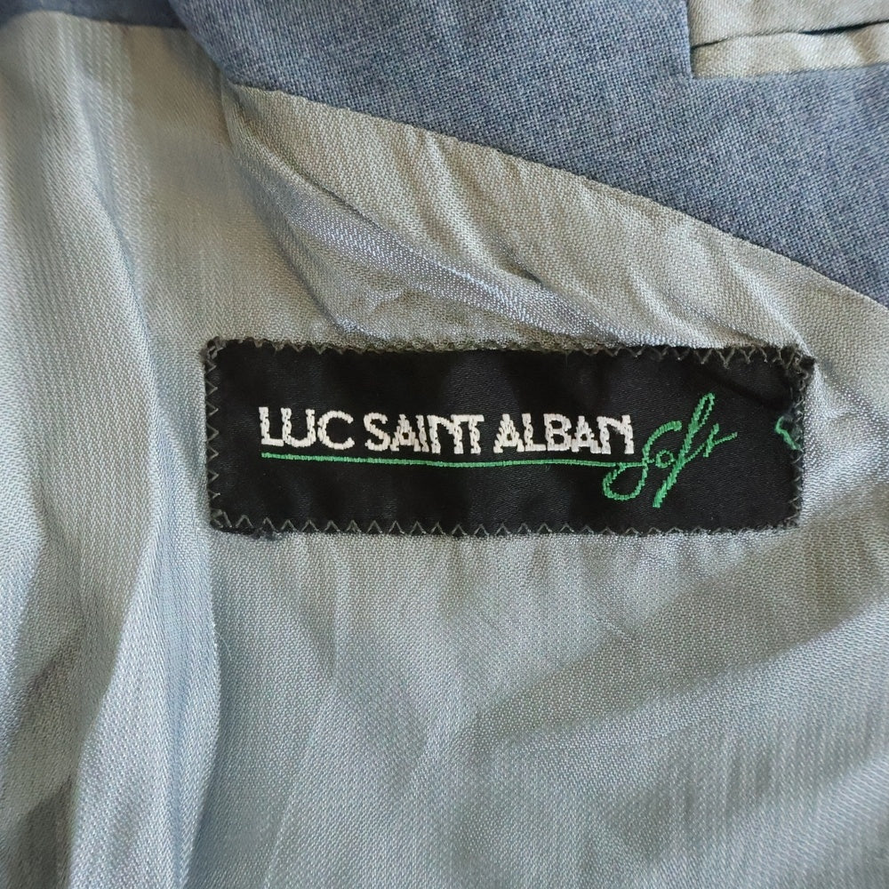NO BRAND(ノーブランド) 【LUC SAINT ALBAN】 80s テーラードジャケット ポリエステル ブルー