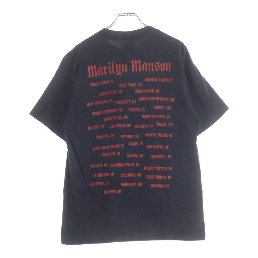 VINTAGE(ヴィンテージ) 00s MARILYN MANSON GUNS GOD AND GOVERNMENT マリリンマンソン ガンズゴッド アンド ガバメント Tシャツ 半袖カットソー ブラック