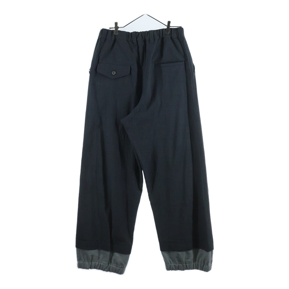 MAISON MIHARAYASUHIRO(メゾンミハラヤスヒロ) 25AW Mix Layered Wool Pants ミックスレイヤードウールパンツ グレー J15PT132