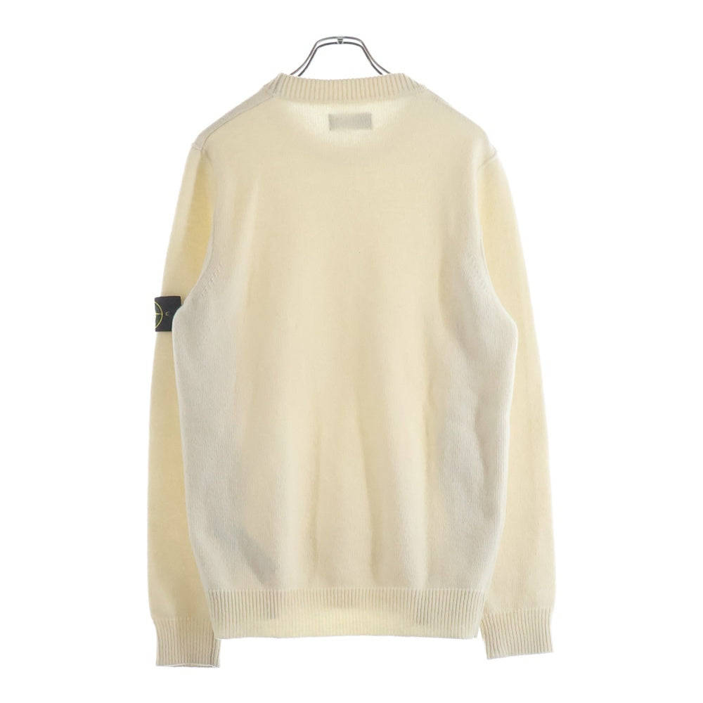 STONE ISLAND(ストーンアイランド) ロゴワッペン ウール クルーネック ニットセーター 7715508A3 アイボリー