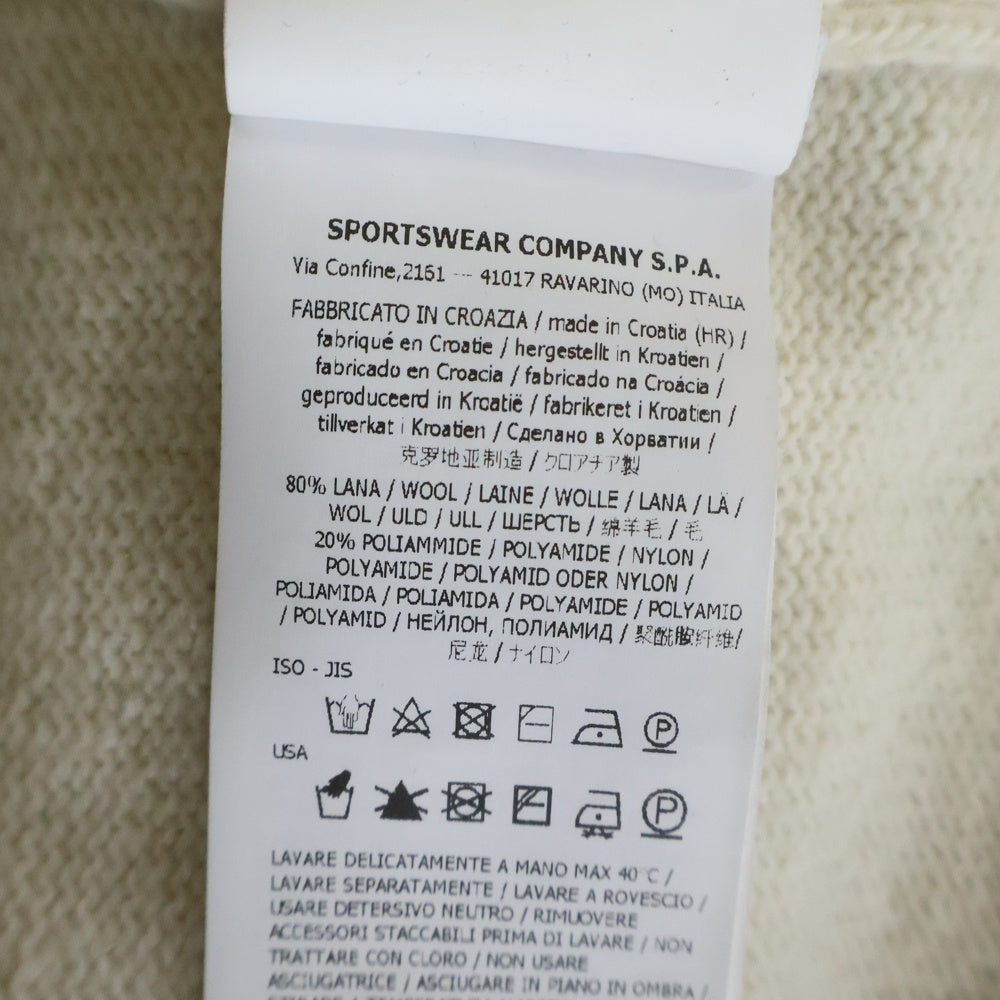 STONE ISLAND(ストーンアイランド) ロゴワッペン ウール クルーネック ニットセーター 7715508A3 アイボリー