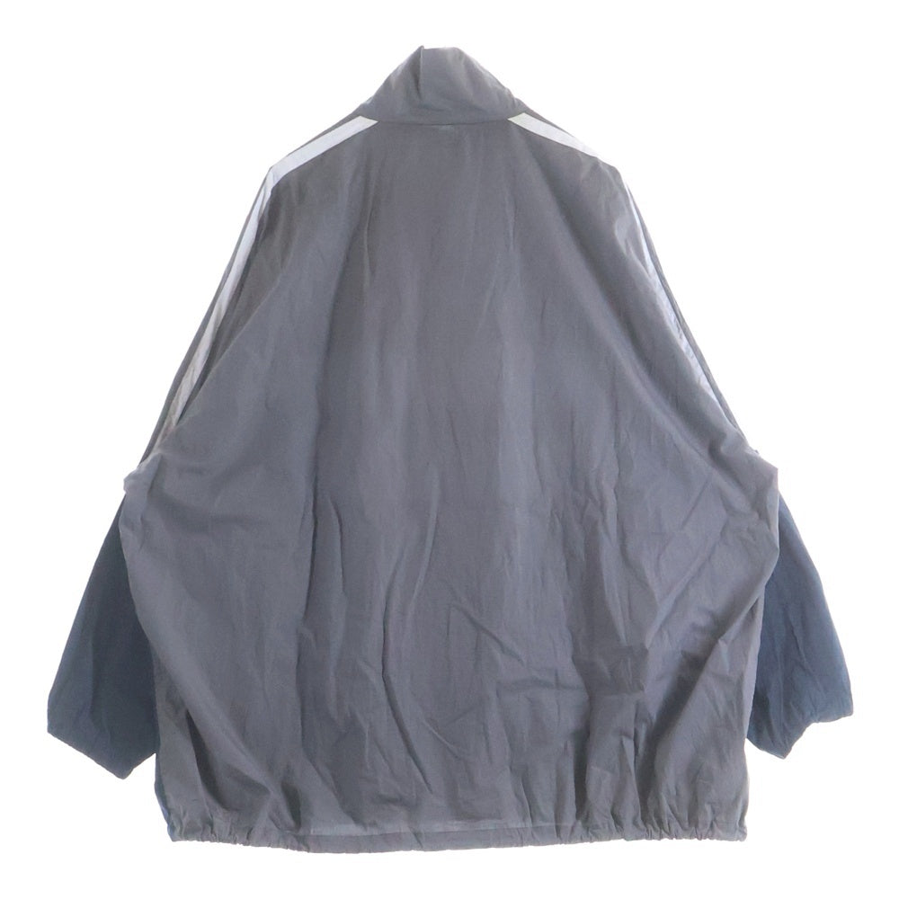 BALENCIAGA(バレンシアガ) 18SS TRACKSUIT POPLIN SHIRT JACKET ポプリンシャツトラックジャケット 508901 TWB13 グレー/ネイビー/ホワイト