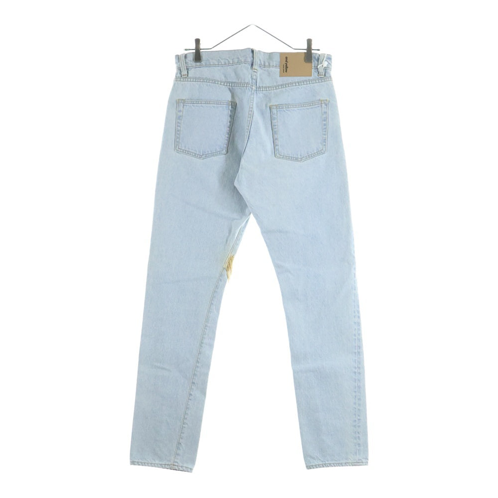 NO BRAND(ノーブランド) and yellow(アンドイエロー) チェーンデザイン ジップフライデニムパンツ 3001-212-M2001 インディゴブルー