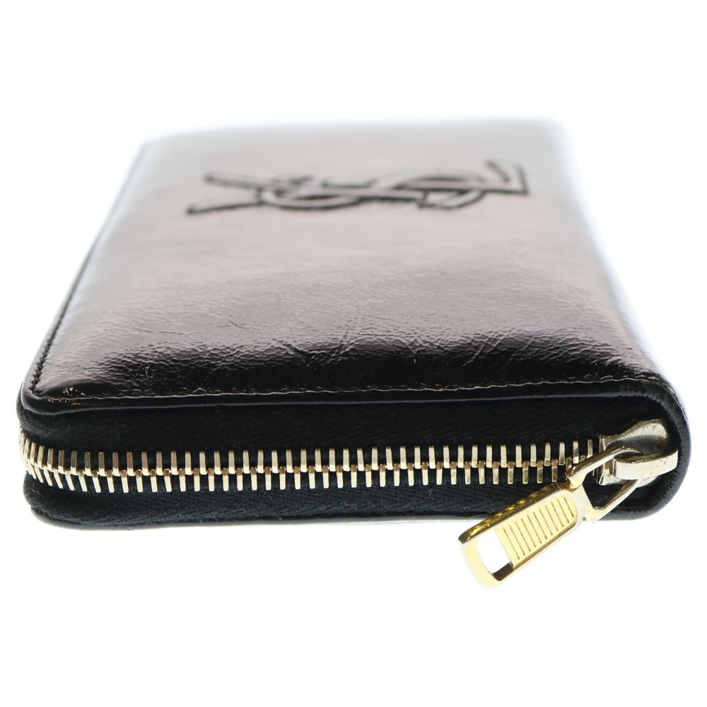 YVES SAINT LAURENT(イヴサンローラン) リヴゴーシュ パテントレザー ロングウォレット 177555 長財布 ブラック レディース