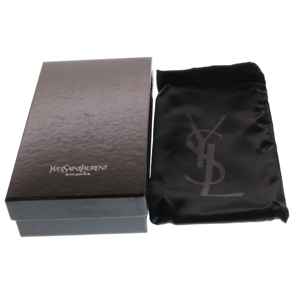 YVES SAINT LAURENT(イヴサンローラン) リヴゴーシュ パテントレザー ロングウォレット 177555 長財布 ブラック レディース