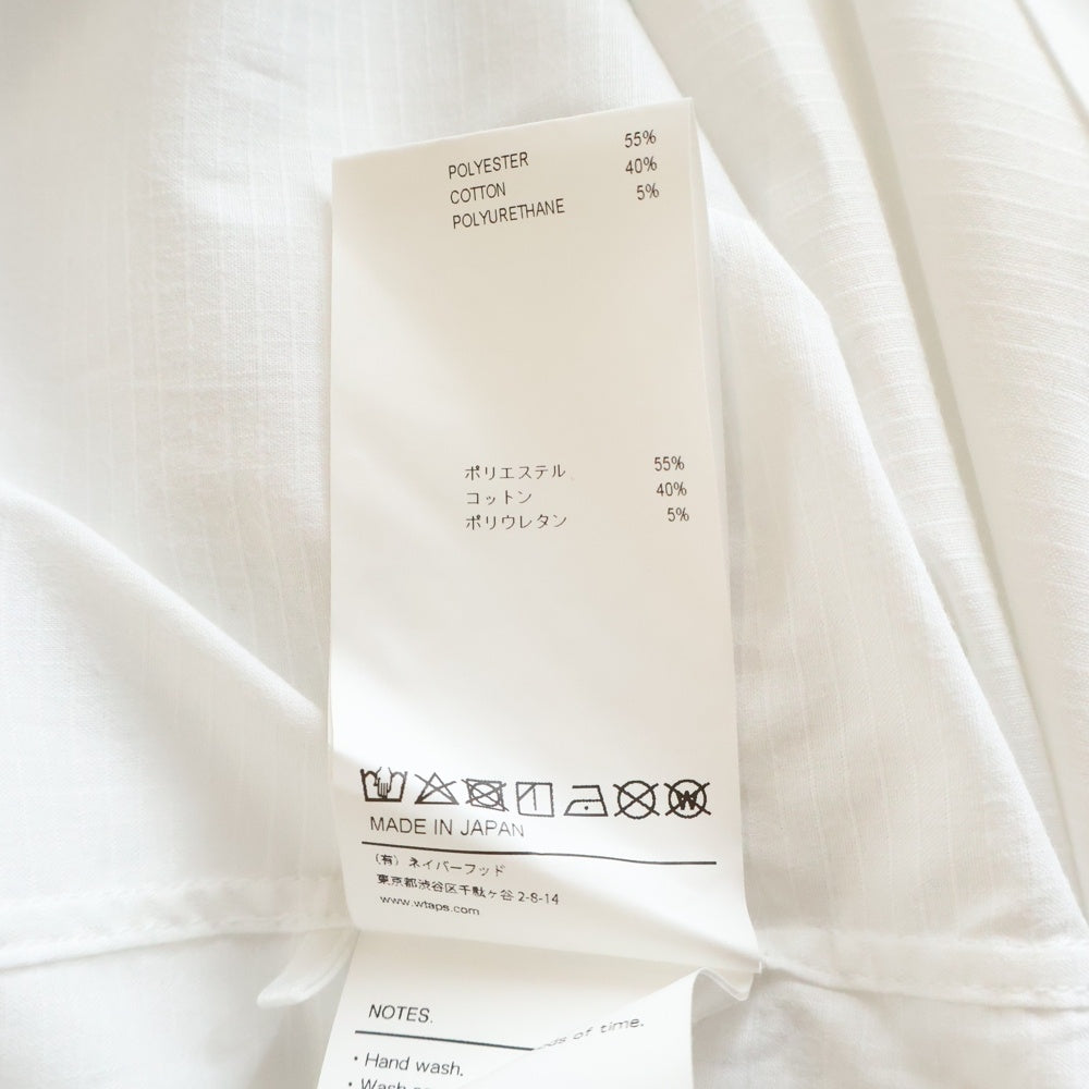 WTAPS(ダブルタップス) 25SS RIPSTOP COOLMAX 251TQDT-SHM06 リップストップ クールマックス 半袖シャツ ホワイト