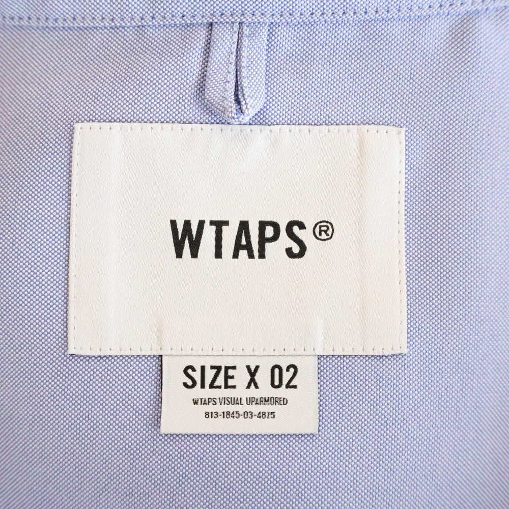 WTAPS(ダブルタップス) 24SS LS POLY OXFORD 241TQDT-SHM02 ロングスリーブ オックスフォード長袖シャツ ブルー