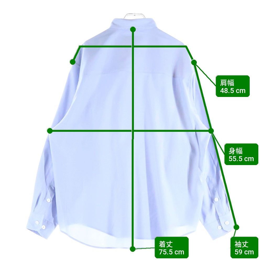 WTAPS(ダブルタップス) 24SS LS POLY OXFORD 241TQDT-SHM02 ロングスリーブ オックスフォード長袖シャツ ブルー