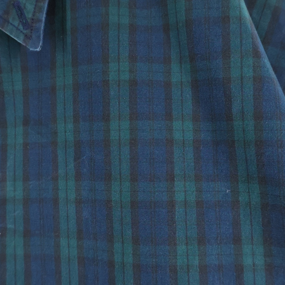 WTAPS(ダブルタップス) 25SS BD 04 SS COTTON BROADCLOTH コットンブロード チェック柄 半袖シャツ グリーン