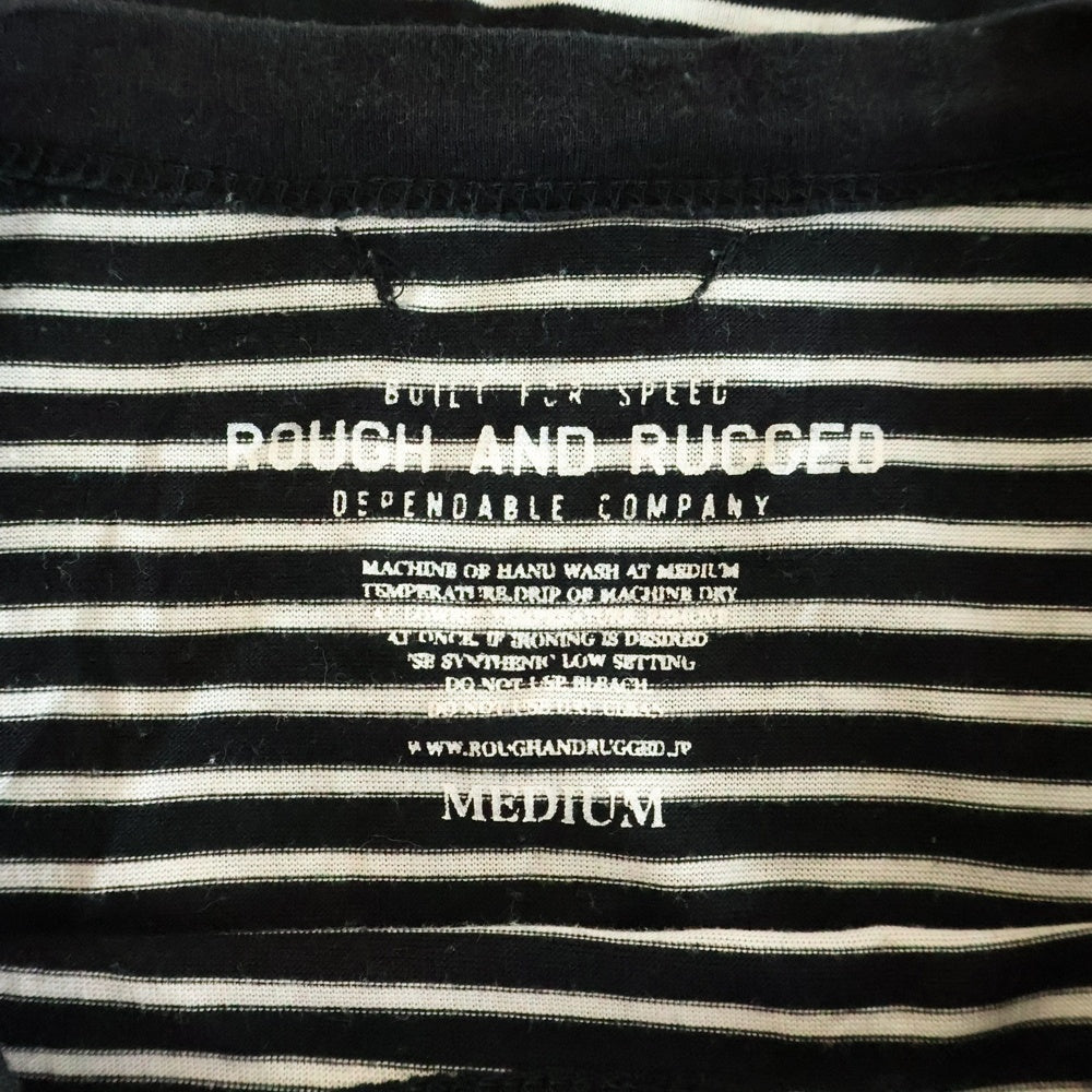ROUGH AND RUGGED(ラフアンドラゲッド) BORDERS クルーネック ポケットボーダー半袖Tシャツ カットソー ブラック