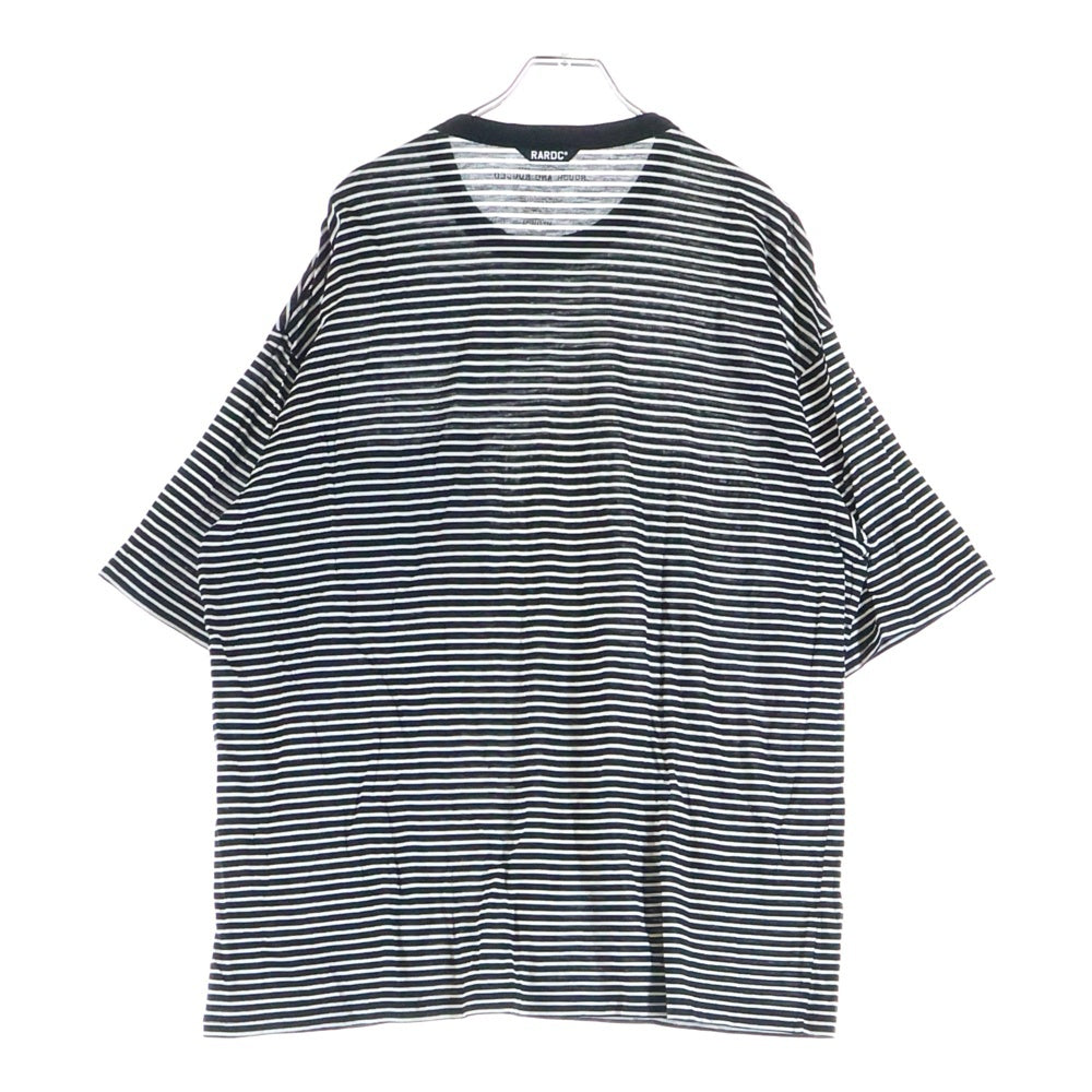 ROUGH AND RUGGED(ラフアンドラゲッド) BORDERS クルーネック ポケットボーダー半袖Tシャツ カットソー ブラック