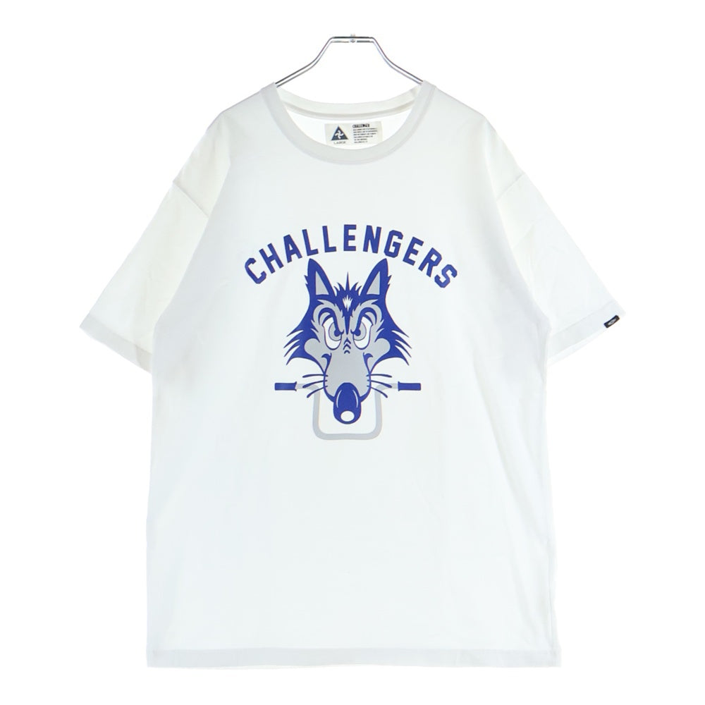 CHALLENGER(チャレンジャー) WOLF MC TEE ウルフプリント クルーネック半袖Tシャツ カットソー ホワイト
