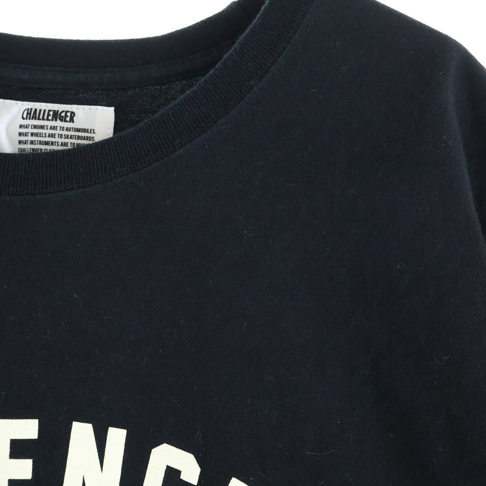 CHALLENGER(チャレンジャー) WOLF MC TEE ウルフプリント クルーネック半袖Tシャツ カットソー ブラック