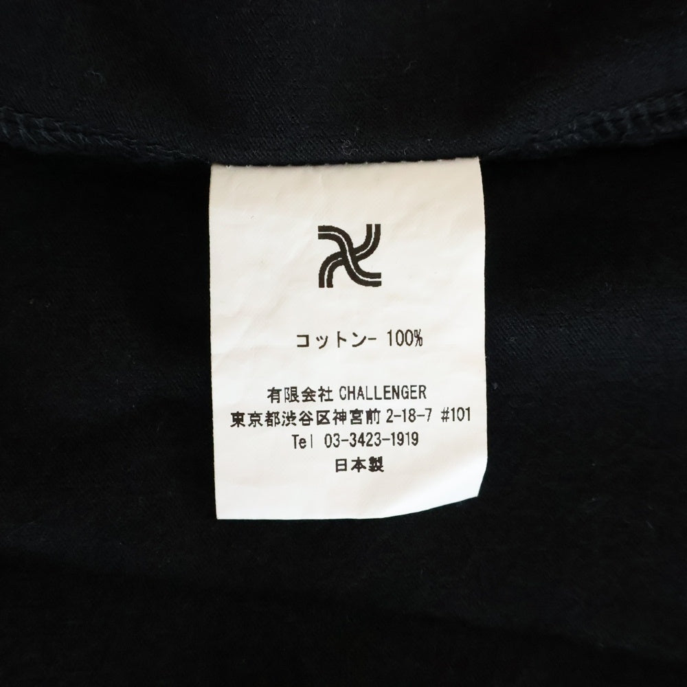 CHALLENGER(チャレンジャー) WOLF MC TEE ウルフプリント クルーネック半袖Tシャツ カットソー ブラック