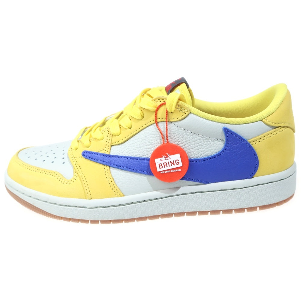NIKE(ナイキ) ×TRAVIS SCOTT WMNS AIR JORDAN 1 RETRO LOW OG CANARY DZ4137-700 トラヴィススコット ウィメンズ エアジョーダン1 ローカットスニーカー イエロー US8/25.0cm レディース