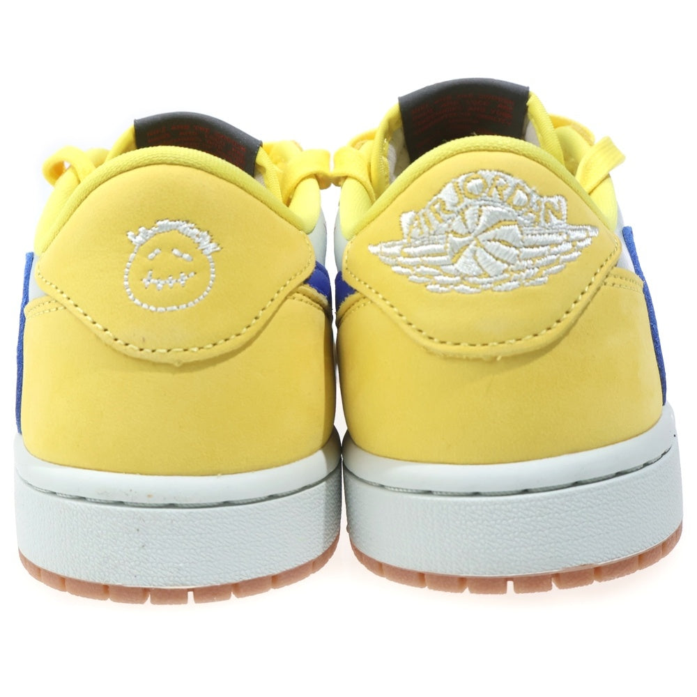 NIKE(ナイキ) ×TRAVIS SCOTT WMNS AIR JORDAN 1 RETRO LOW OG CANARY DZ4137-700 トラヴィススコット ウィメンズ エアジョーダン1 ローカットスニーカー イエロー US8/25.0cm レディース