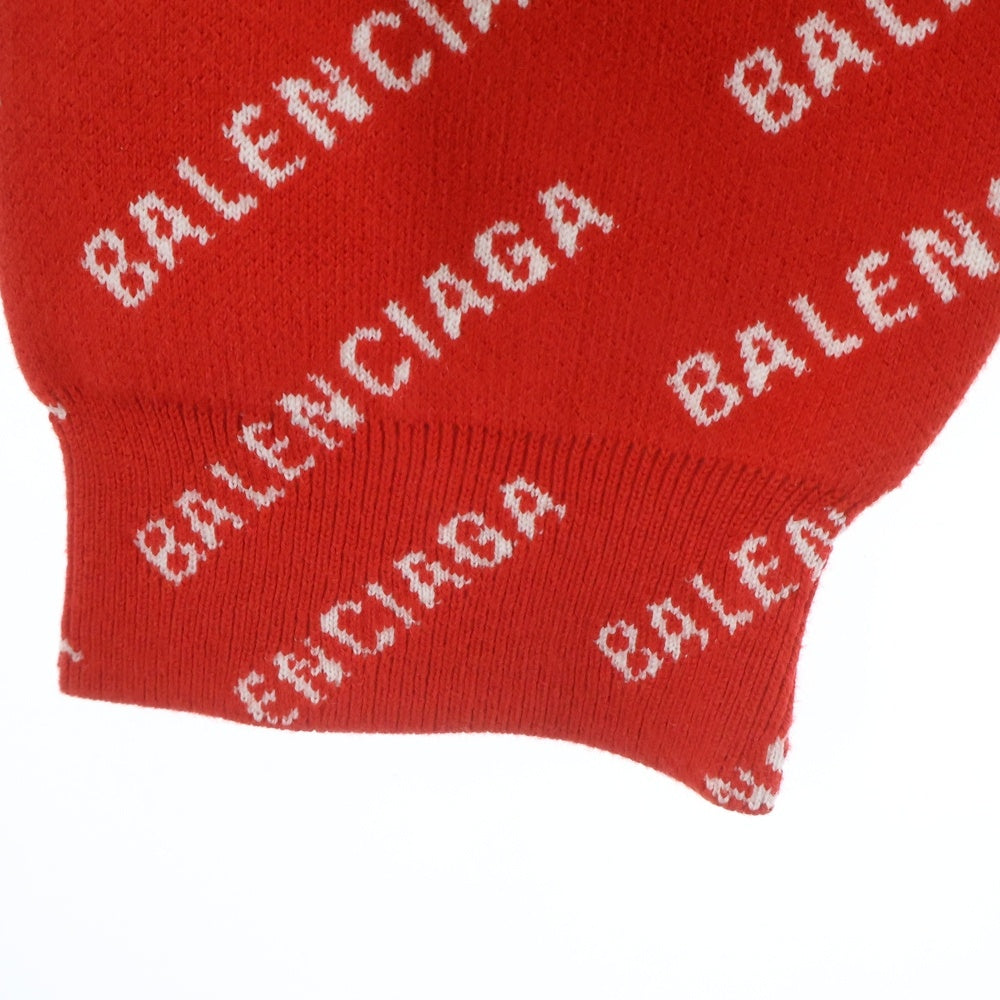 BALENCIAGA(バレンシアガ) 22AW オーバーロゴニットセーター レッド 702952 T3233