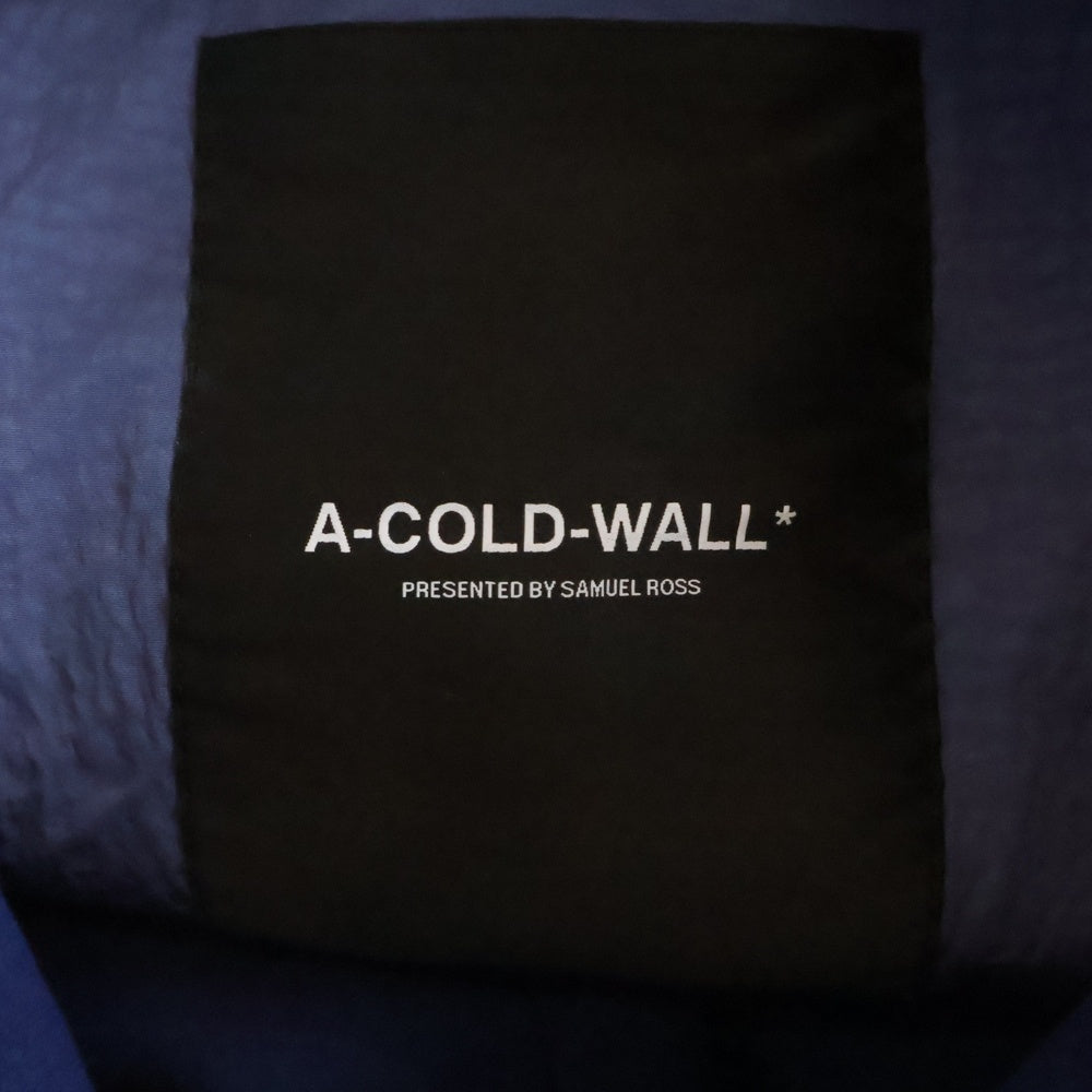 A-COLD-WALL(アコールドウォール) 23AW Bonded Axis Fleece ペンキロゴ フリースボア プルオーバージャケット ネイビー