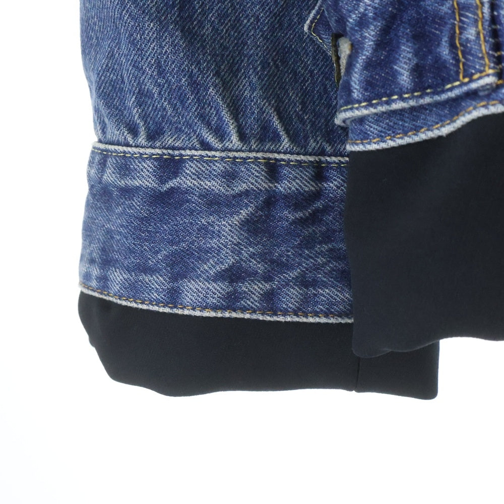 Sacai(サカイ) 25SS×LEVI'S Men's Denim x Matelasse Twill Reversible Blouson リーバイス マトラッセツイル リバーシブル デニムジャケット インディゴ 25-03706M
