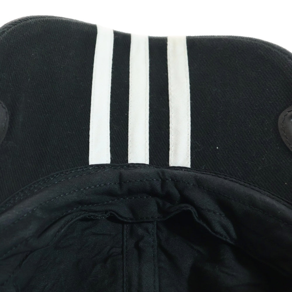 BALENCIAGA(バレンシアガ) ×adidas アディダス ロゴストライプベースボールキャップ 帽子 ブラック 712160 410B2